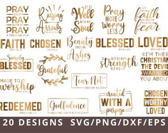 Christian Svg Dxf Png, Christian Svg Bundle, Faith Svg, Religious Svg, Bible Verse Svg, God Jesus Scripture Svg Files for Cricut Cut files