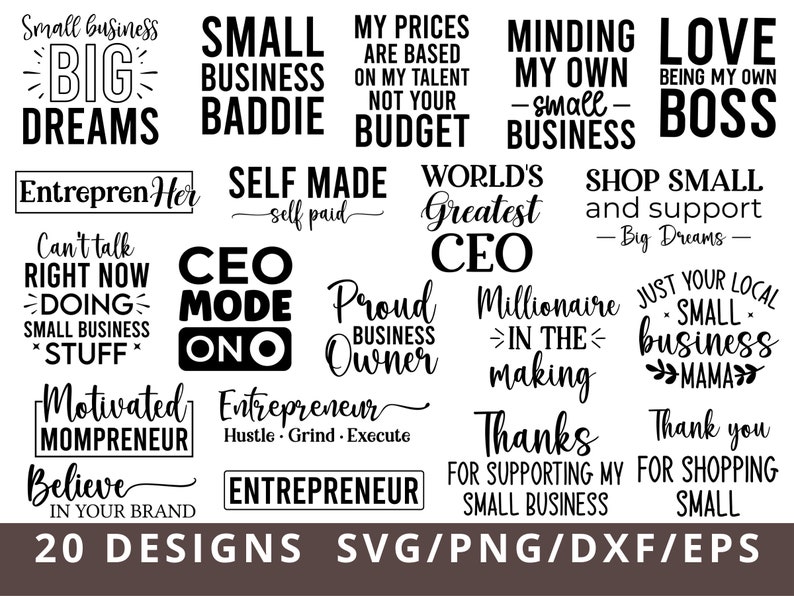 Small Business Svg Bundle Boss Babe Svg Small Business Owner - Etsy