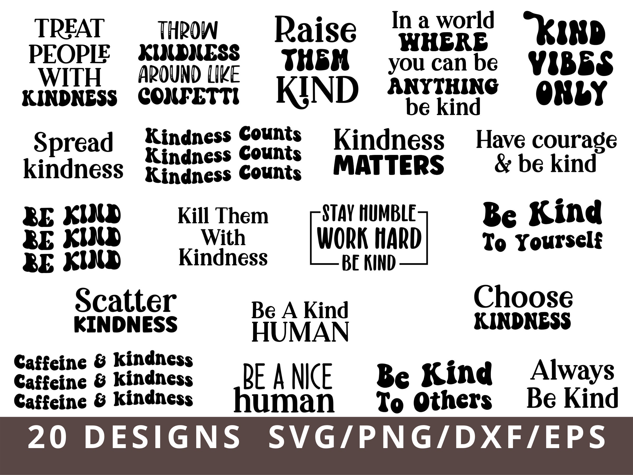 Kindness SVG Bundle Be Kind Svg Kind Svg Cut File - Etsy Australia