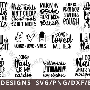Nail Tech SVG - Nail Artist Svg Files - Nails Svg Png Dxf Eps - Beauty Svg - Beauty Artist Svg - Nail polish Svg