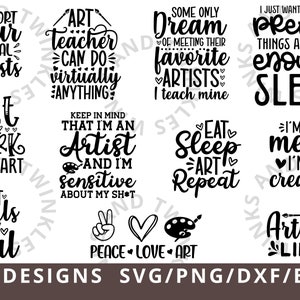 Artist SVG DXF PNG Eps, Art Lover Svg, Art Teacher Svg Art Svg cutting file for cricut silhouette cameo file, Painting Svg Painter