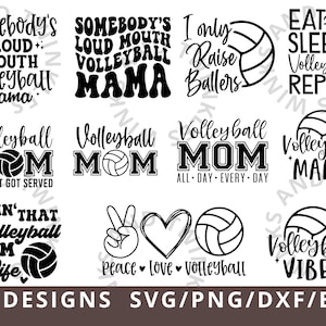 Basketball Mama SVG Bundle, jemand ist lauter Mund-Volleyball-Mama-Svg-Png-Volleyball-Shirt-Svg, Mama-Leben-Svg, Sport-Mama-Schnitt-Datei Cricut