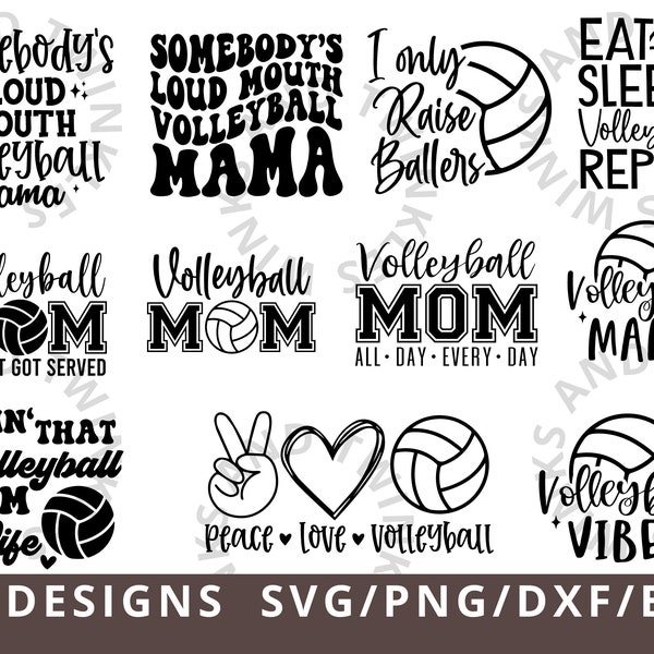 Volleyball Mom Svg Bundle, Somebody's Loud Mouth Volleyball Mama Svg Png, Volleyball Shirt Svg, Mom Life Svg, Sports Mama Cut File Cricut