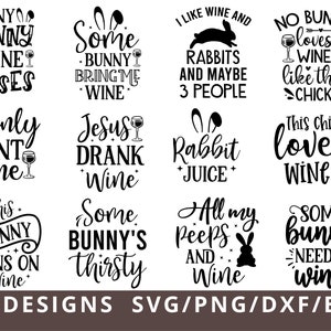 Easter Wine Svg Bundle Some Bunny Needs Wine Svg Funny - Etsy