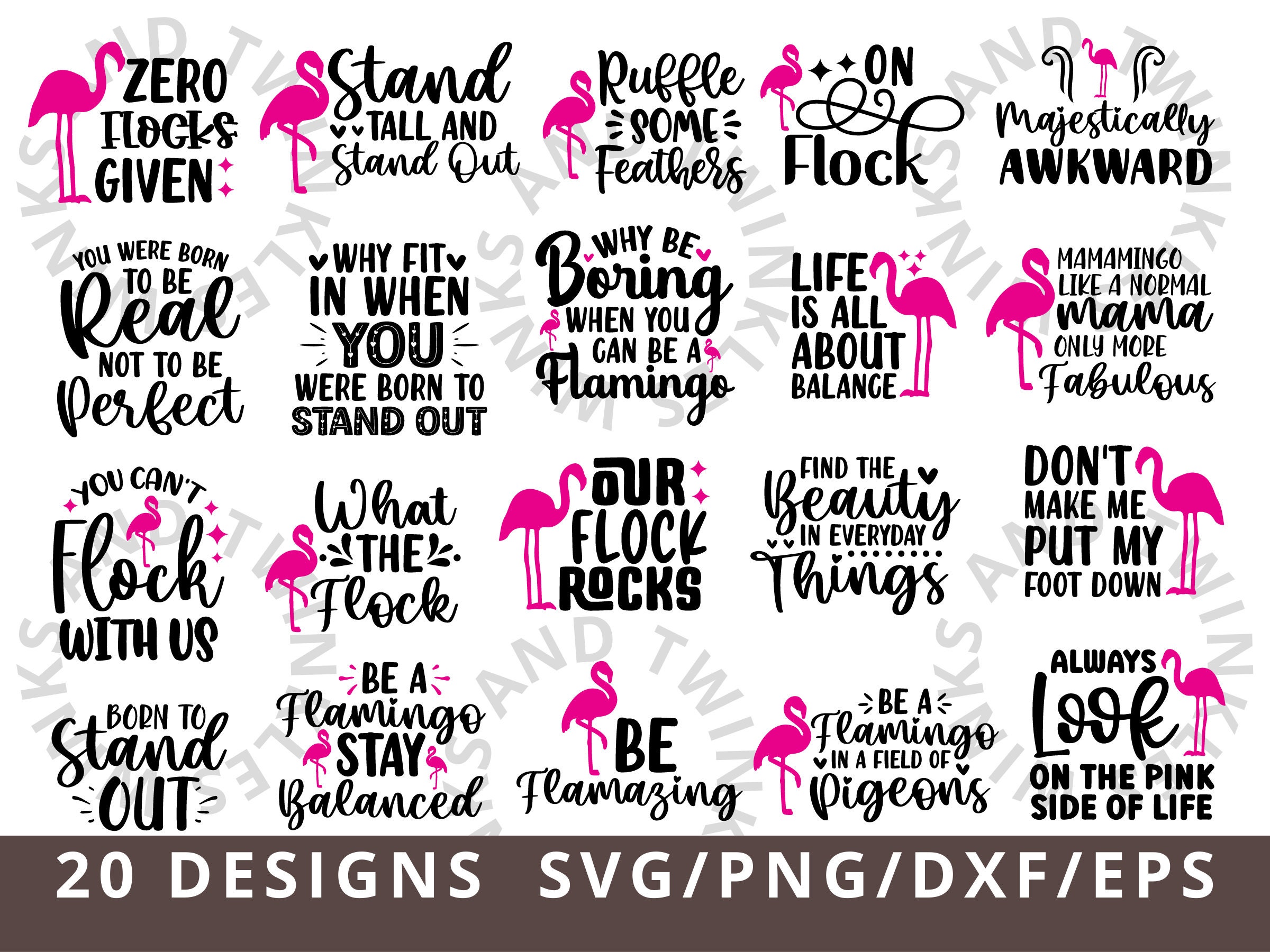 Flamingo SVG PNG Bundle Flamingo Quotes Shirt Funny Flamingo