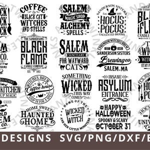 Ferme Halloween SVG Bundle, Halloween signe SVG Dxf Png, ferme SVG, Halloween Decor SVG, Halloween fichiers SVG, Halloween Png