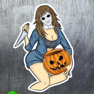 Horror Movie Stickers Michael Myers Jasons Voorhees Freddy Kruger Female Slashers Laptop Bottle Decals Creepy Halloween Art Horror Gifts