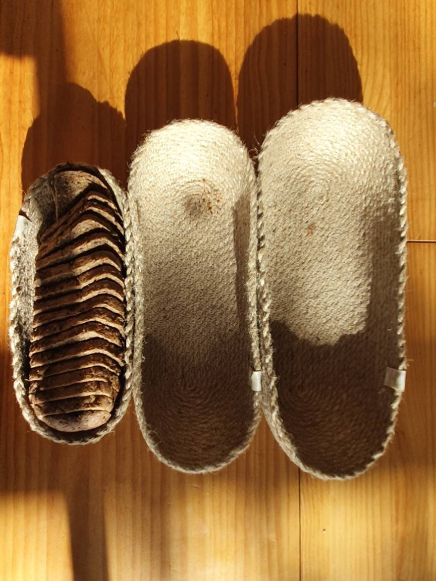 Panière Forme Ovale en Corde de Jute Épaisse Cousue Par Mes Soins. 100% Homemade. Fabrication França