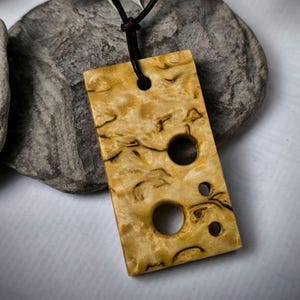Unique Masur Birch Necklace Charm Pendant - Handcrafted Jewelry
