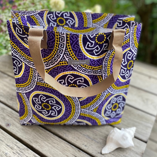 Große Tasche / Beach Bag aus traditionellem afrikanischem Stoff