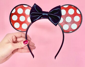 Polka Dot Minnie Mouse Ears, Mickey Ears Headband, Minnie Ears, Mouse Ears, 3D Printed Mickey Ears