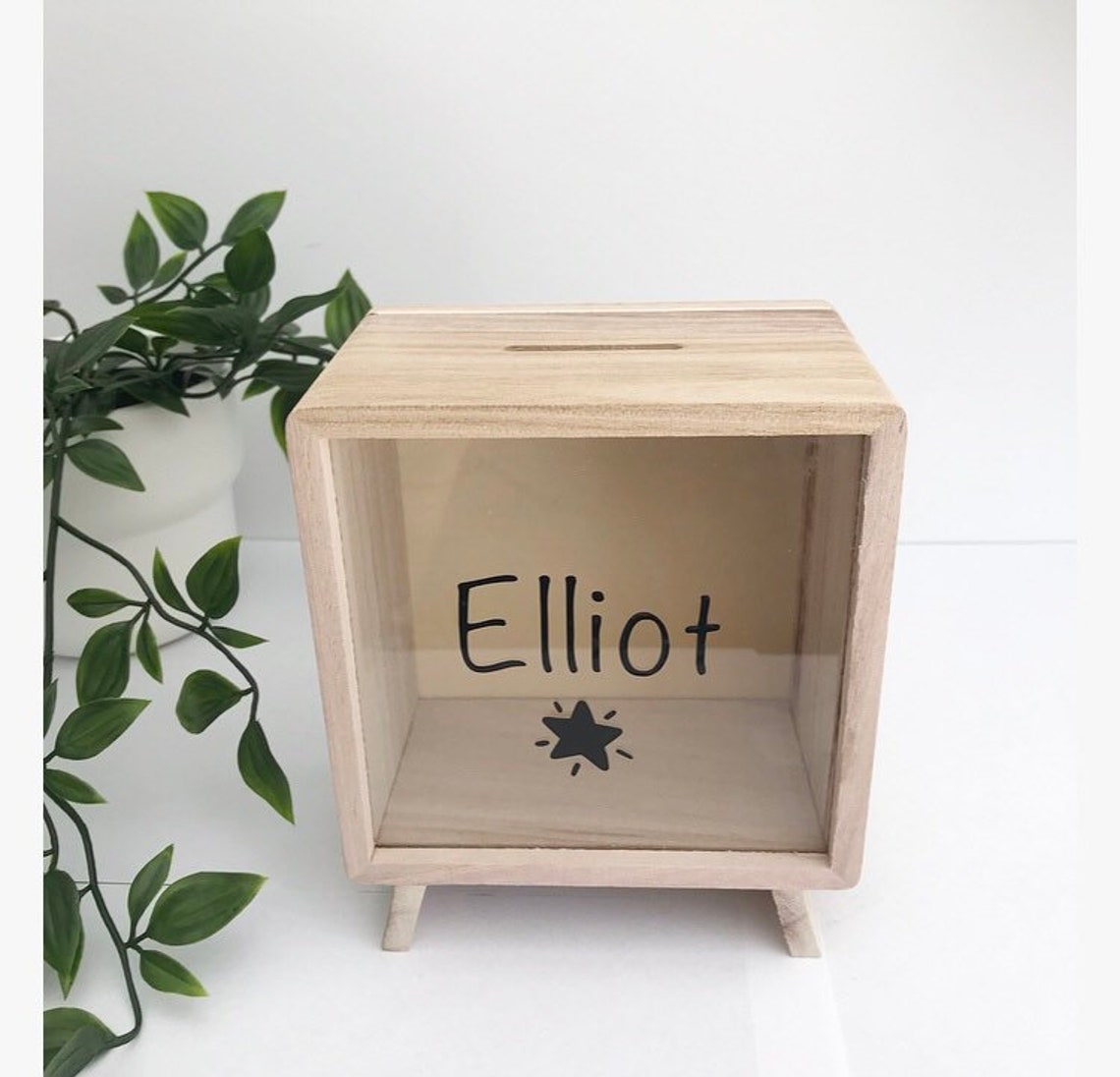 Personalised Wooden Money Box Etsy Australia