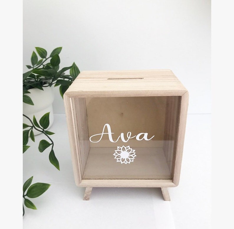 Personalised Wooden Money Box Etsy Australia