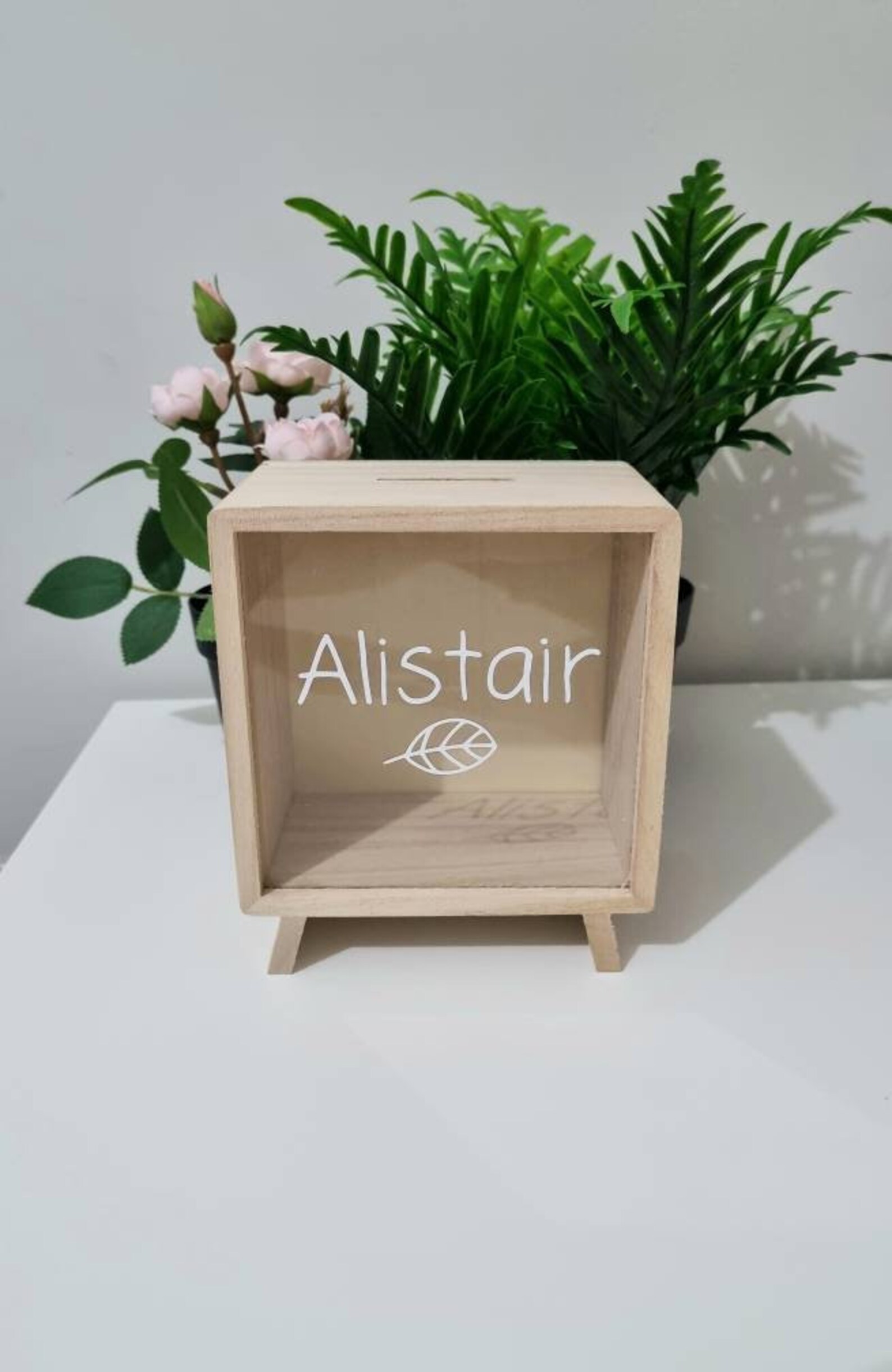 Personalised Wooden Money Box Etsy Australia