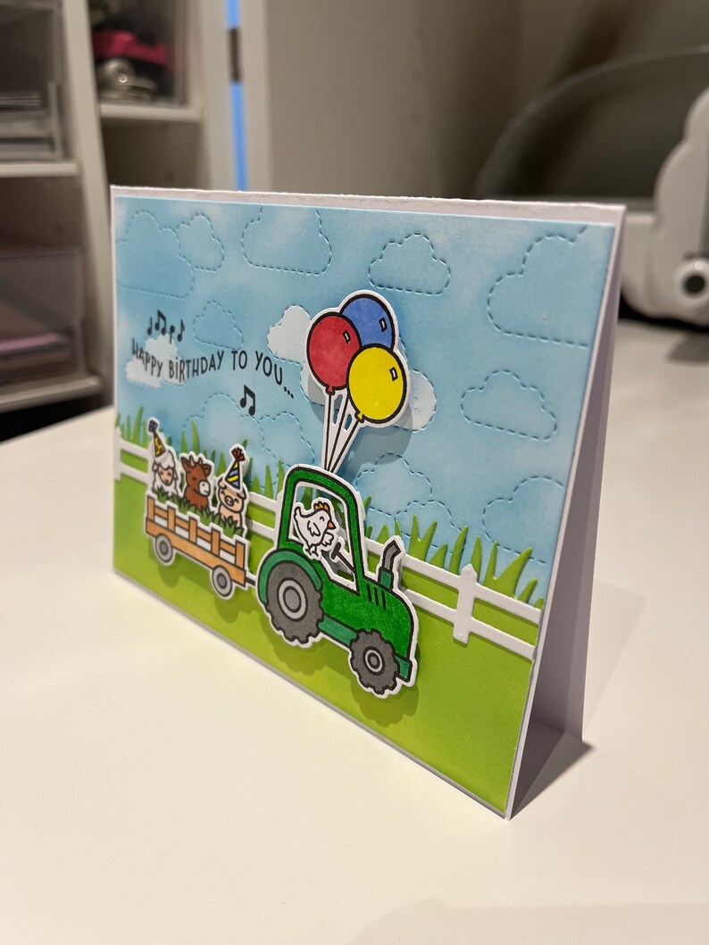 carte anniversaire à la ferme 画像 2