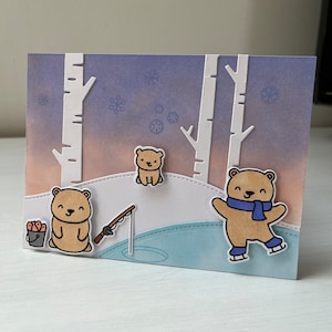 Carte ours sur la glace