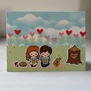 Carte pique-nique amoureux