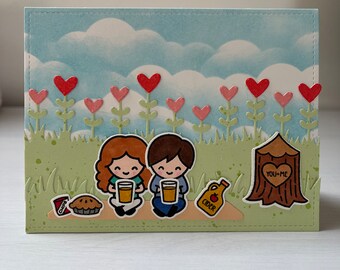 Carte pique-nique amoureux