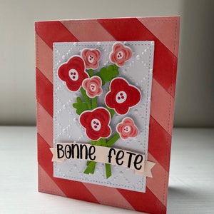 Carte bouquet en fête