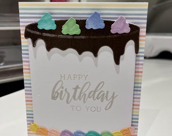 carte gâteau multicolore