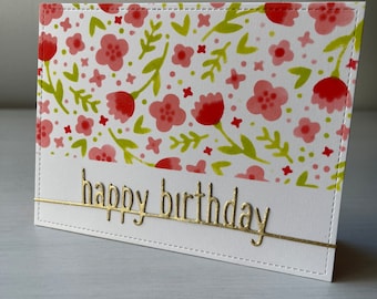 Carte d’anniversaire fleurie