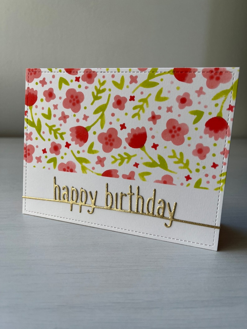 Carte d’anniversaire fleurie image 1