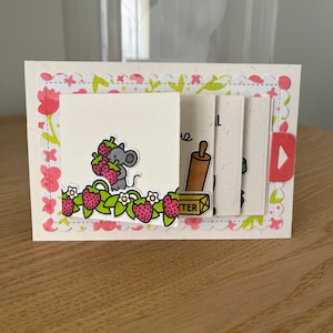 carte animée gâteau aux fraises