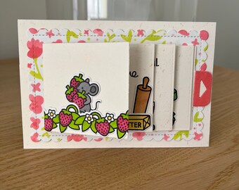 carte animée gâteau aux fraises