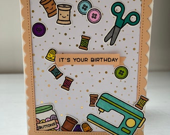 Carte d’anniversaire couture