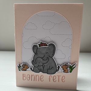 Carte maman éléphant
