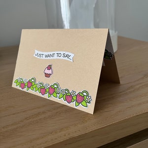 carte animée Happy Birthday fraises