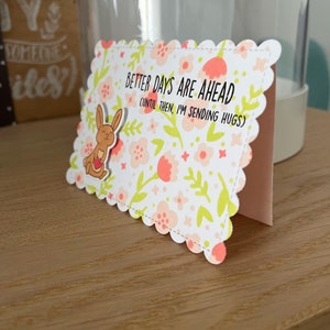 Carte « des jours meilleurs » avec lapin image 2