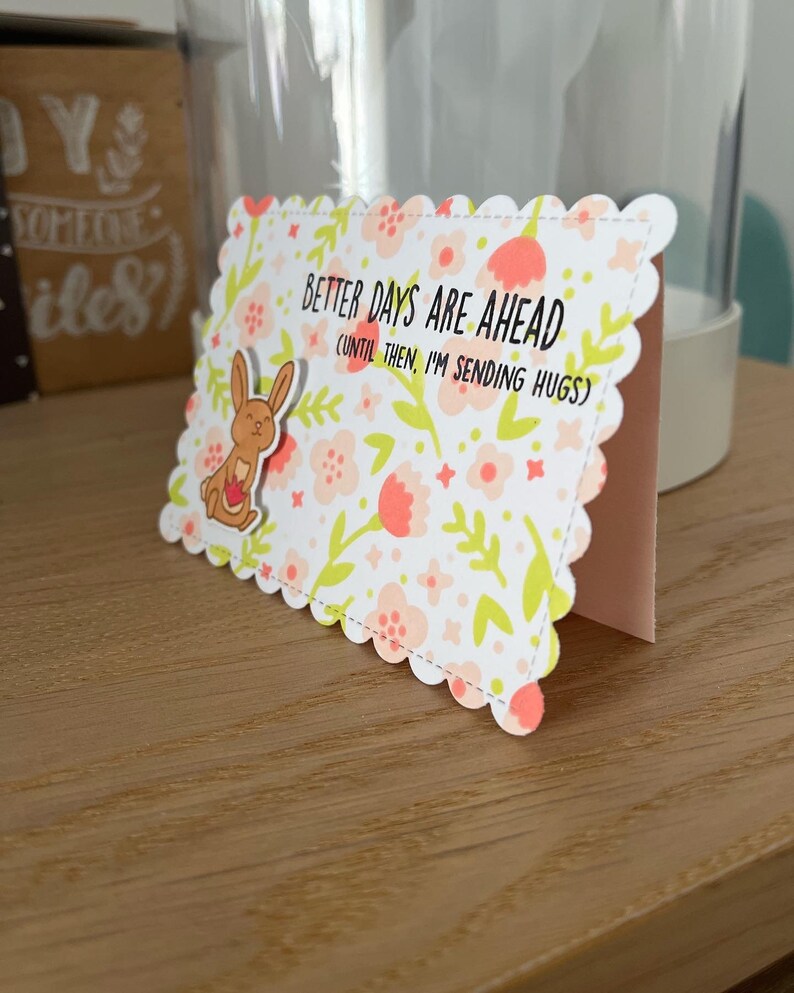 Carte « des jours meilleurs » avec lapin image 2