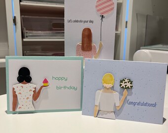 customizable silhouette card