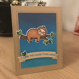 Carte paresseux dormeur