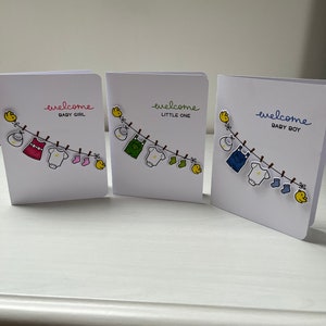 Carte petit linge de bébé
