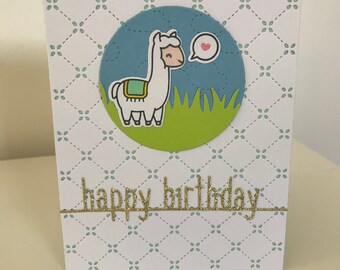 Carte anniversaire Lama