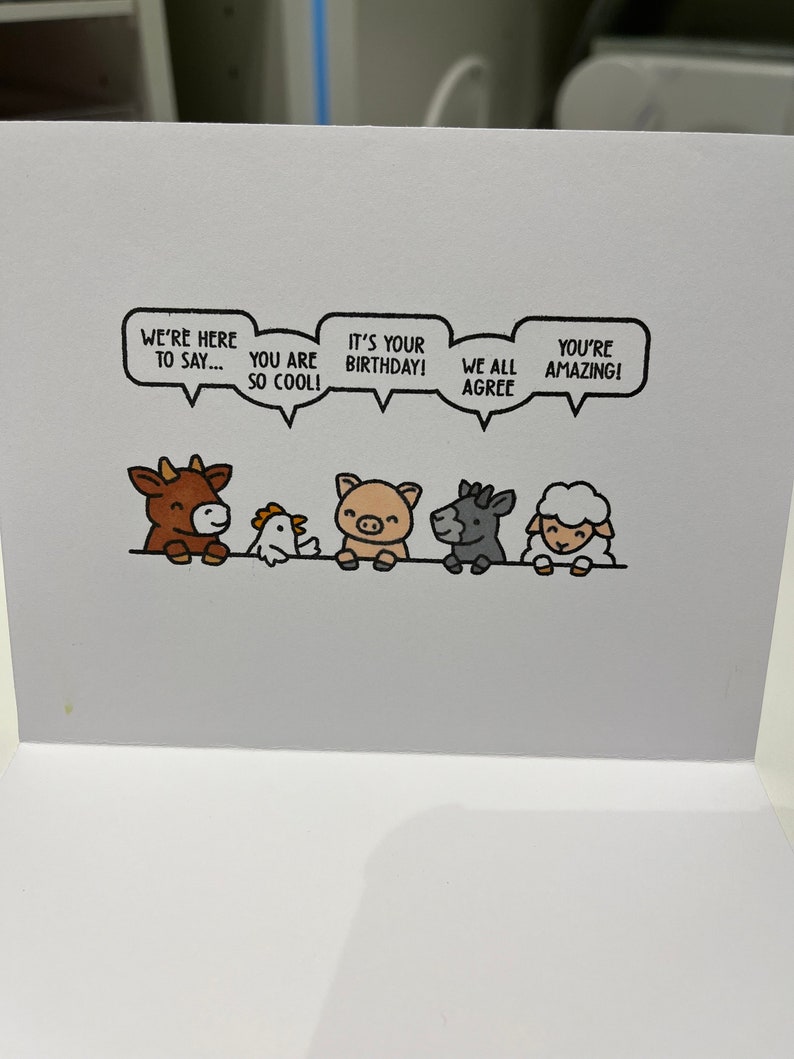 carte anniversaire à la ferme 画像 4