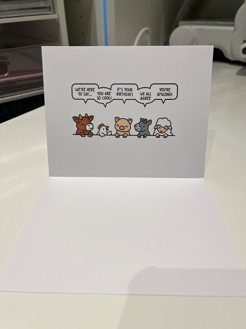 carte anniversaire à la ferme 画像 3