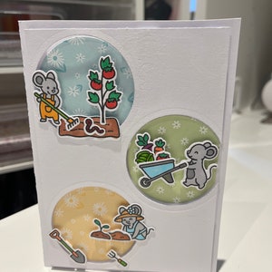 Carte souris en activités jardinage