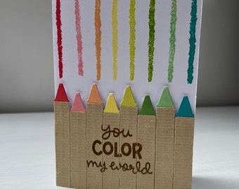 carte crayons de couleur