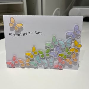 carte papillons multicolores