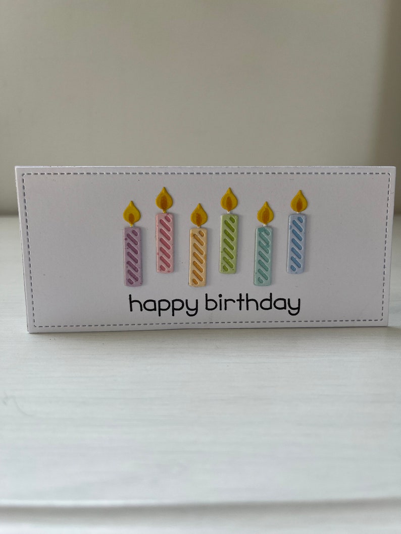 Carte bougies multicolores image 1