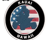Kauai, Hawaii - Embroidered Patch 3.5 quot Iron Sew-On Applique - Seek Adventure - Wrangler 4x4 Series - Extreme Sports Mudding Challenge
