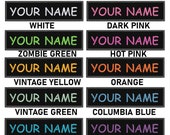 Personalized Name Embroidered patch 4 quot W x 1 quot T - biker scooter - Iron Sew-on Hook - Uniform Costume Name Tag Badge - Vest Jackets Bags Caps