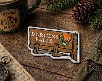 Custom Name Patch "Your National Park Trail" Name Tag Text Embroidered Iron-On Personalized Badge Applique for Clothing Jacket Hats Backpack