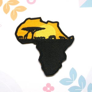Iron-on Wild Africa Patch/African Patch/African Gift/Nature Badge/Wild Animals Badge/Decorative Patch/Sew-on Applique/African Wildlife Patch