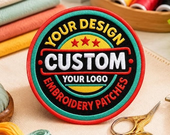 Custom Logo Iron-On Patch: Embroidered Applique for Jackets
