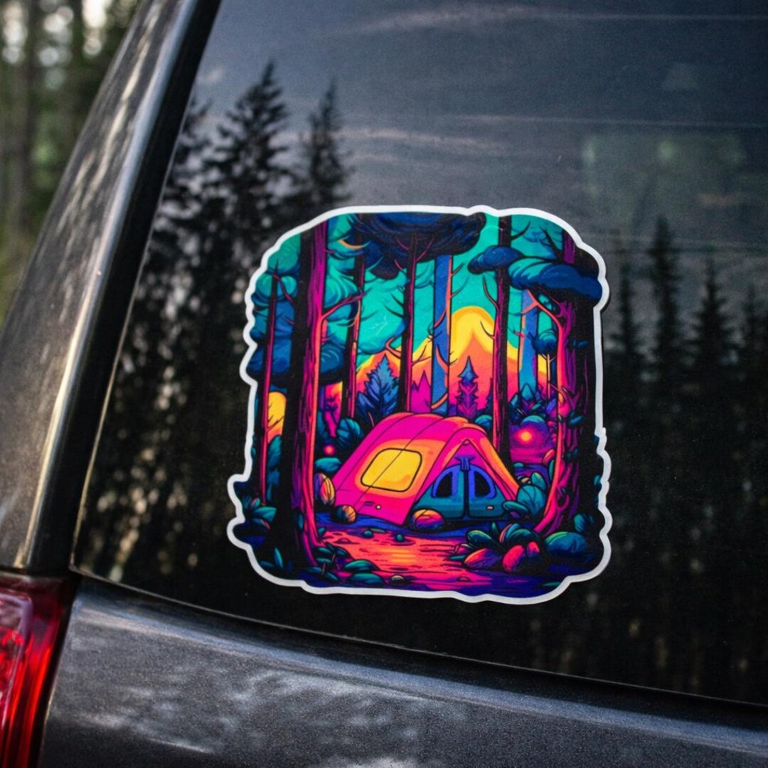 Camping in the Woods Sticker/nature & Hiking Vinyl Stickers Decals for ...