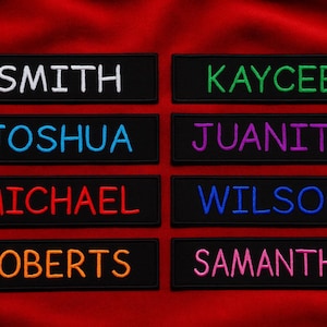 Personalized Name Embroidered patch 4" W x 1" T biker scooter Iron on/Sew on Uniform Costume Name Tag Badge for Vest Jacket Bag Hat Clothing